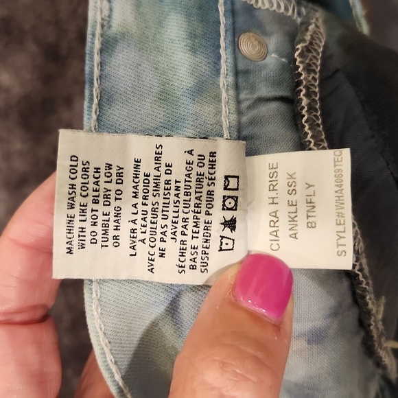 High waist, button fly tie dye Hudson skinny jeans size 29! - Picture 4 of 10